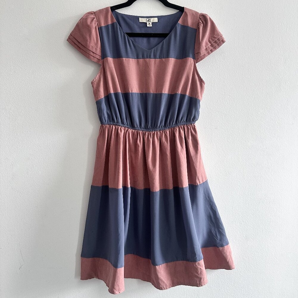Ya Los Angeles Pink & Blue Striped Dress